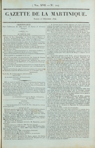 Gazette de la Martinique (1824, n° 104)