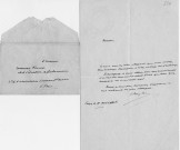 Envoi d'un ouvrage sur l'esclavage : lettre du duc de Broglie à M. France, chef d'escadron de gendarmerie