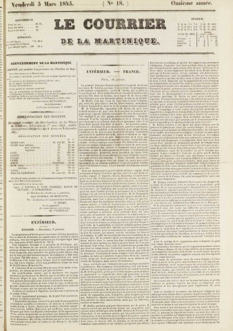 Le Courrier de la Martinique (1843, n° 18)