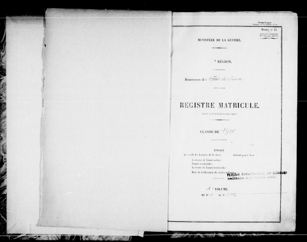 Etats signalétiques et des services, n° 1 à 500