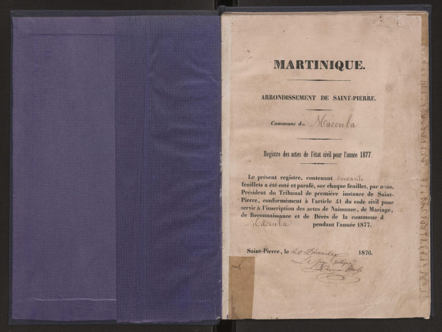 Naissances, mariages, décès, reconnaissances