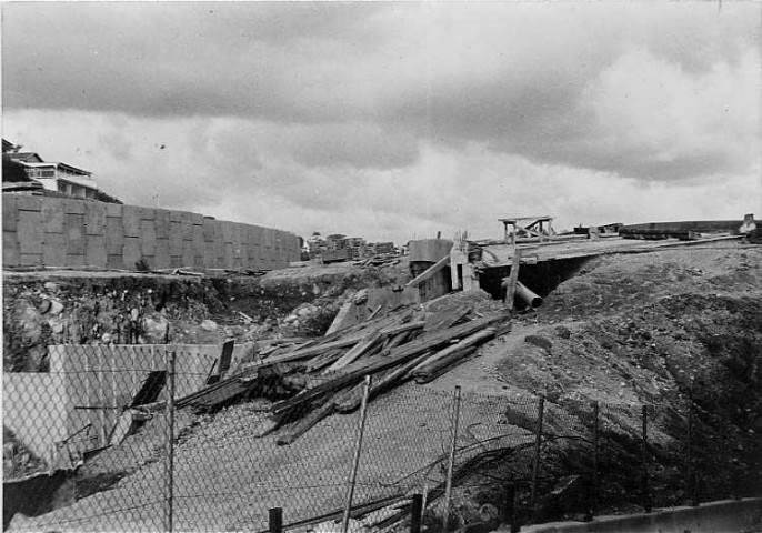 Martinique. Fort-de-France. Travaux de la rocade au rond Point du Viêt Nam héroïque