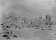 Saint-Pierre. Ruines de la cathédrale après l'éruption du 08 mai 1902