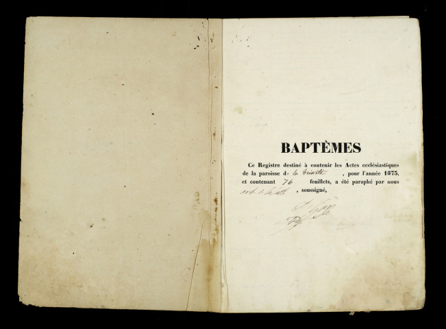 Baptêmes, mariages, sépultures