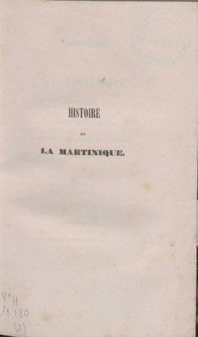 Histoire de la Martinique, depuis la colonisation jusqu'en 1815 (tome II)