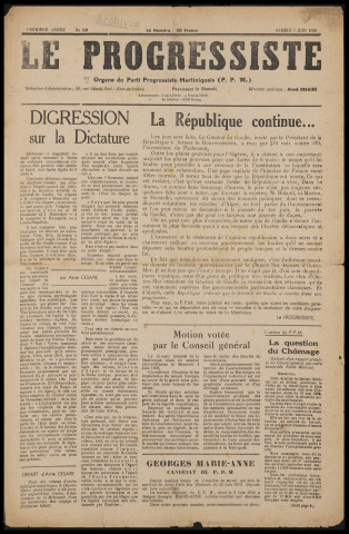Le Progressiste (n° 10)