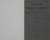 Revue de botanique appliquée et d'agriculture coloniale (n° 17)