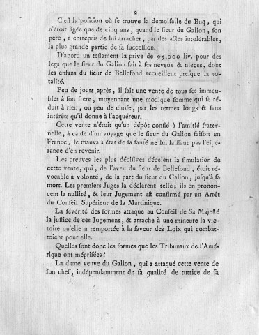 Succession de Louis Dubuc. "Mémoire"