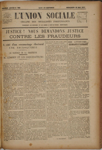 L'Union sociale (n° 782)