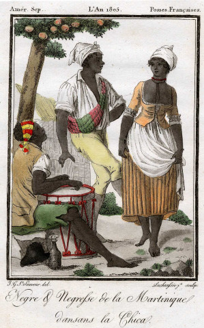 Nègres et Négresses de la Martinique dansans la Chica