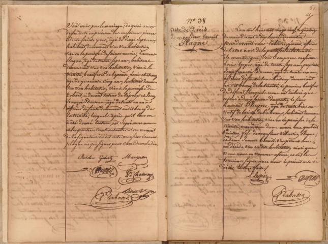 Population blanche et libre : 1830, population blanche seulement : naissances, mariages, décès