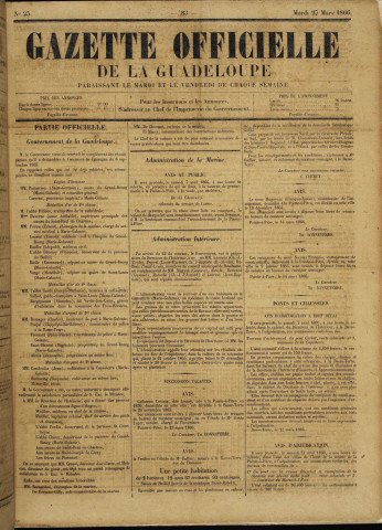 La Gazette officielle de la Guadeloupe (n° 25)