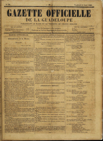 La Gazette officielle de la Guadeloupe (n° 30)