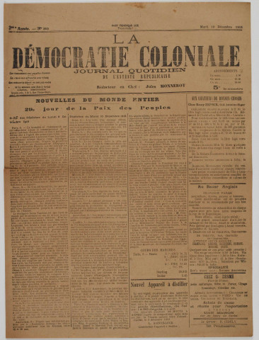 La Démocratie coloniale (n° 310)