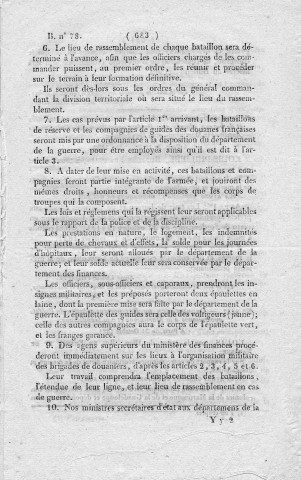 Bulletin des lois n° 78