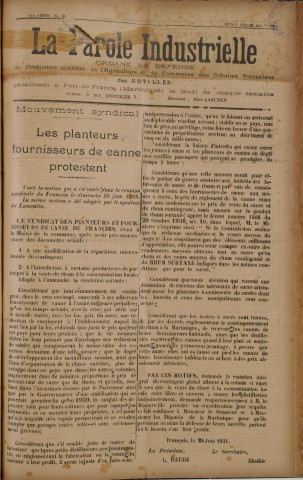 La Parole industrielle (n° 35)