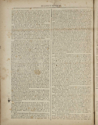 Bulletin syndical (n° 16)