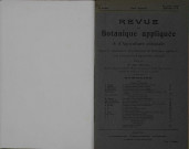 Revue de botanique appliquée et d'agriculture coloniale (n° 8)