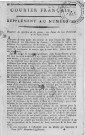 « Rapport du ministre de la guerre, sur l'état de nos frontières et de notre armée ». Courrier français, supplément au n° 25