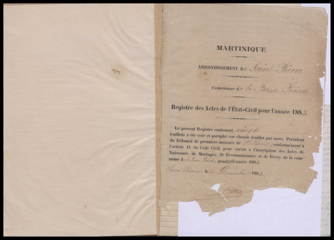 Naissances, mariages, décès, reconnaissances