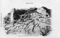 Martinique. Ruines de l'église du Fort à Saint-Pierre