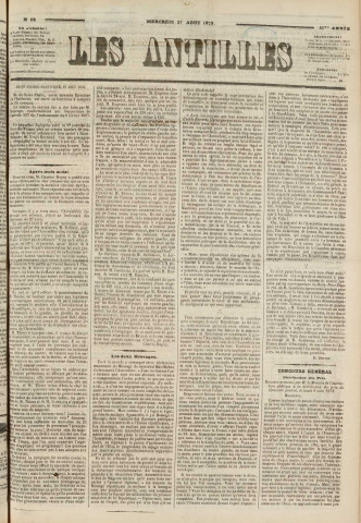 Les Antilles (1873, n° 68)