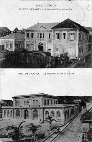 Martinique. Fort-de-France. L'ancien palais de justice. Le nouveau palais de justice