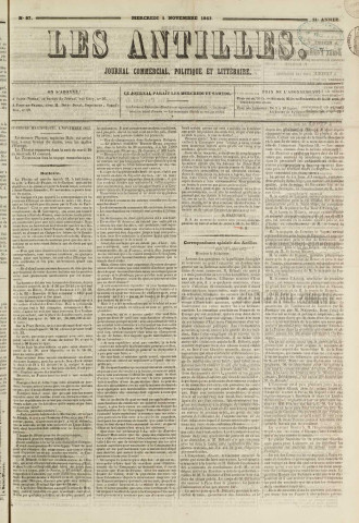 Les Antilles (1863, n° 87)