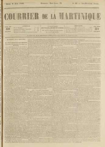 Le Courrier de la Martinique (1850, n° 64)