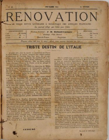 Rénovation (n° 20)