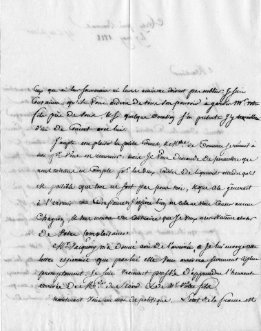 Lettre adressée à M. de Ricard dans laquelle on trouve des informations sur la situation sanitaire de la colonie, sur le gouverneur Donzelot et sur la situation économique et politique de la France
