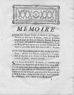 Succession de Louis Dubuc. "Mémoire"