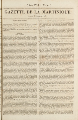 Gazette de la Martinique (1825, n° 97)