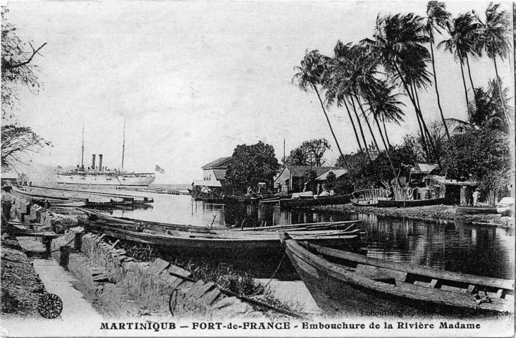 Martinique. Fort-de-France. Embouchure de la Rivière Madame