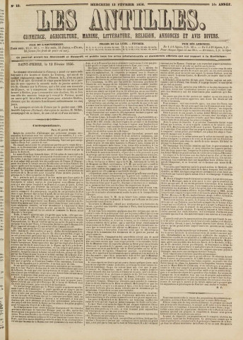 Les Antilles (1856, n° 13)