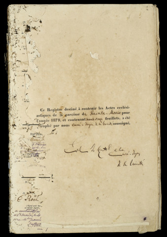 Baptêmes, mariages, sépultures