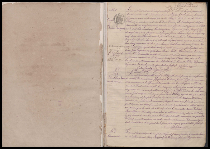 Naissances, mariages, décès, reconnaissances