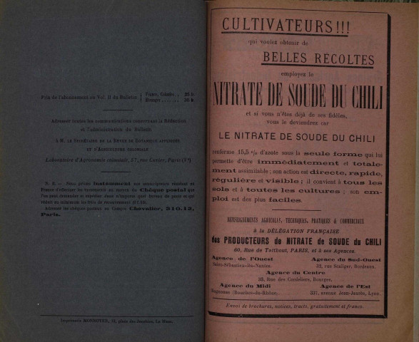 Revue de botanique appliquée et d'agriculture coloniale (n° 15)