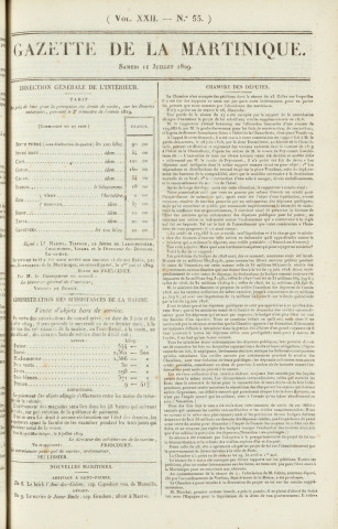Gazette de la Martinique (1829, n° 55)