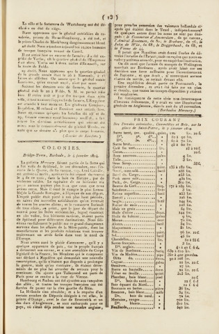 Gazette de la Martinique (1814, n° 3)