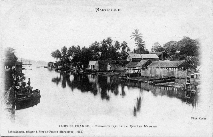 Martinique. Fort-de-France. Embouchure de la Rivière Madame