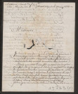 Lettres d'Espitalery, capitaine en second de l'Espérance, à Roux et fils, commerçants à Marseille, auquelles est jointe la plainte déposée devant l'Amirauté à Saint-Pierre, sur le traitement dont il a été victime de la part de Chauvet, capitaine dudit bâtiment