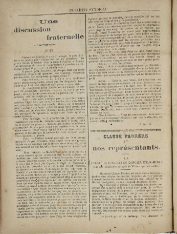 Bulletin syndical (n° 17)