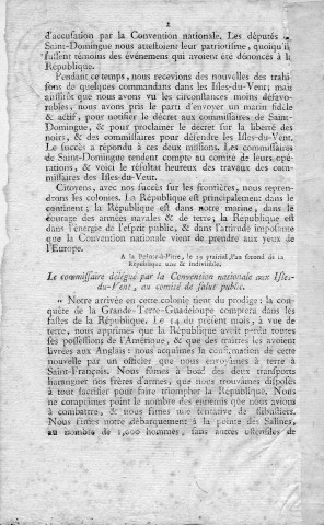 Colonies françaises Isles au vent. Rapport fait au nom du Comité de salut public, par Barère