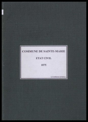 Naissances, mariages, décès, reconnaissances