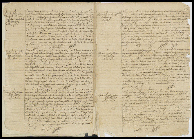 Naissances, reconnaissances, décès