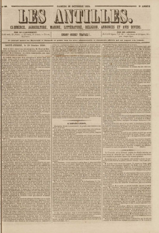 Les Antilles (1850, n° 84)