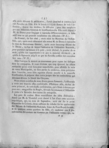 Mémoire des officiers municipaux de la ville de Saint-Pierre, isle Martinique, sur les évènemens arrivés en juin 1790