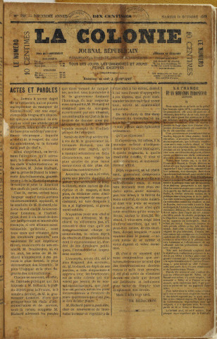 La Colonie (n° 342)