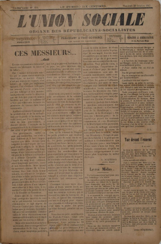 L'Union sociale (n° 259)